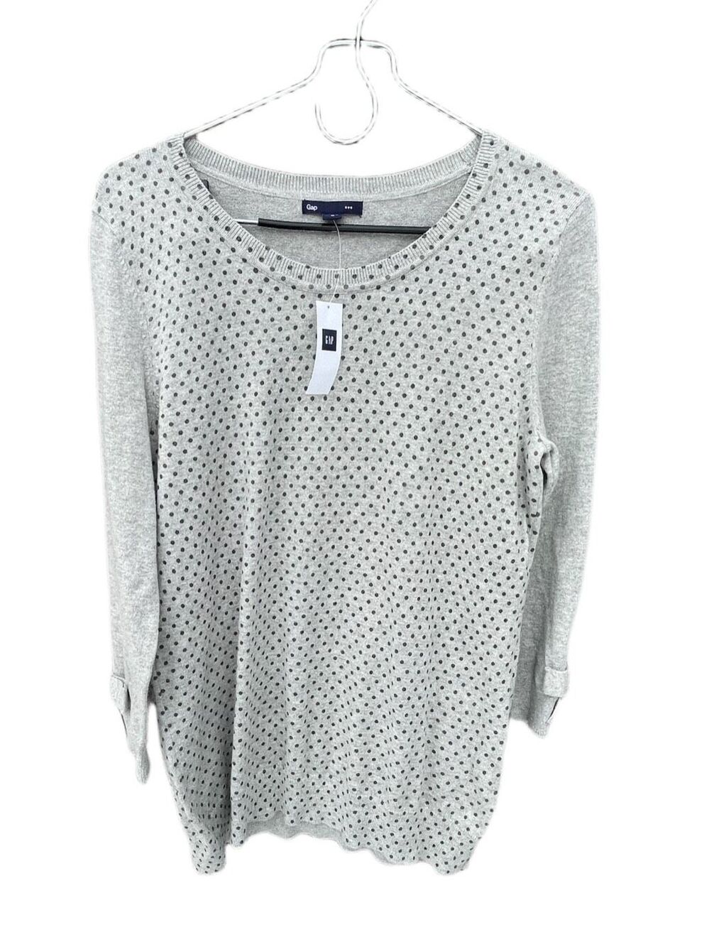 NWT Gap size Med bow on cuffs sweater 100% cotton.